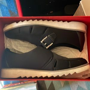 Black sneakers with platform